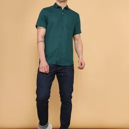 Wrangler Men Green Opaque Casual Shirt-picture-26