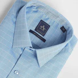 Arrow Checked Short Sleeves Pure Cotton Twill Formal Shirt image 3
