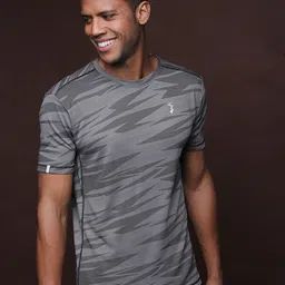 Campus Sutra Round Neck Short Sleeves Dry Fit Sports T-shirt-image-30