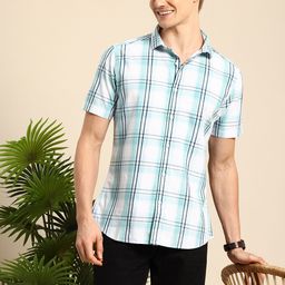 Mast & Harbour Men Standard Checked Pure Cotton Casual Shirt-picture-32