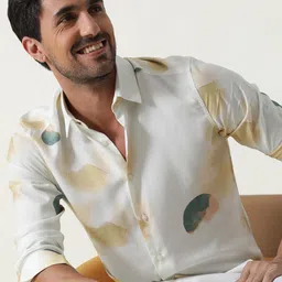 RARE RABBIT Men Cedar Printed Slim Fit Shirt image 5