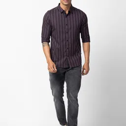 SPYKAR Men Slim Fit Striped Casual Shirt image 5