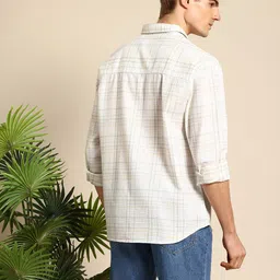 Mast & Harbour Men Checked Relaxed Fit Pure Cotton Casual Shirt image 3