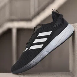 ADIDAS Men Black & Grey Woven Design Ultra Strike Running Shoes image 1