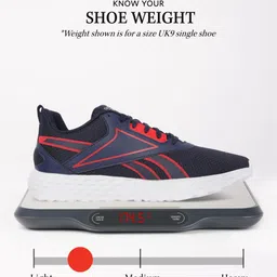 Reebok Men Navy Blue & Red Hatton Woven Design Running Shoes image 5