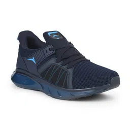 JQR Men KICK 2 Navy Blue Lace Up Mesh Running Sports Shoes image 1