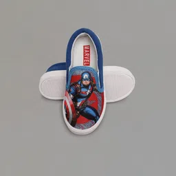 Kids Ville Boys Captain America Printed Textile Slip-On Sneakers image 2