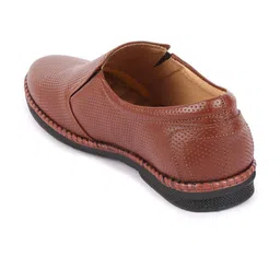 FAUSTO Men Tan Brown Solid Formal Shoes image 5