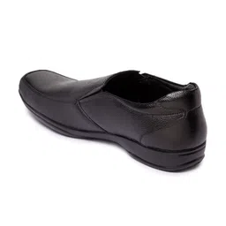 Red Chief Men Black Leather Formal Slip-on Shoes image 3
