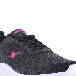 Sparx Women Black & Magenta Mesh Non-Marking Running Shoes image 3