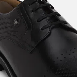 Louis Philippe Men Perforated Leather Formal Derbys image 3