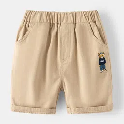StyleCast Boys Beige Mid Rise Cotton Shorts-picture-27