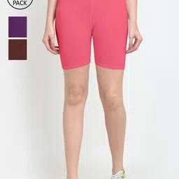 GRACIT Women Pack of 3 Sports Shorts-picture-17