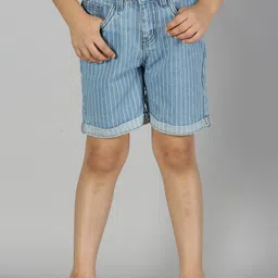 KiddoPanti Boys Striped Denim Shorts-picture-38