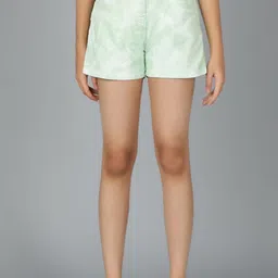 TALES & STORIES Girls Tie and Dye Cotton Washed with Technology Regular Shorts-image-6