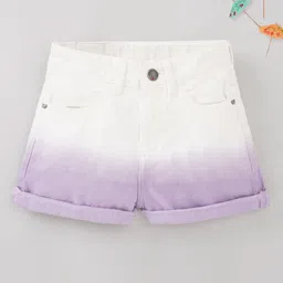 Ed-a-Mamma Girls Mid-Rise Cotton Ombre Shorts-picture-26