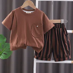 INCLUD Boys Round Neck T-shirt with Shorts image 1