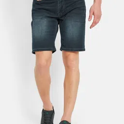 Octave Men Washed Cotton Denim Shorts-picture-36