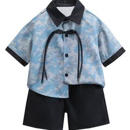 StyleCast x Revolte Boys Printed Pure Cotton Shirt with Shorts-picture-2