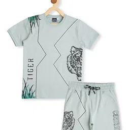 CAVIO Boys Printed Pure Cotton T-shirt with Shorts-picture-10