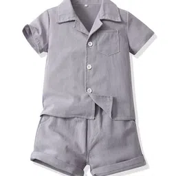 StyleCast x Revolte Kids Short Sleeves Pure Cotton Shirt with Shorts-picture-41