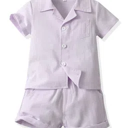 StyleCast x Revolte Kids Short Sleeves Pure Cotton Shirt With Shorts-picture-30