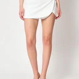 Zastraa Women Off White Mini-Length Skorts-image-28