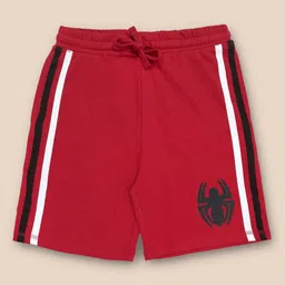Kids Ville Boys Red Spiderman Printed Pure Cotton Shorts-picture-26