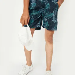 max Boys Tropical Printed Mid-Rise Pure Cotton Regular Shorts-picture-47