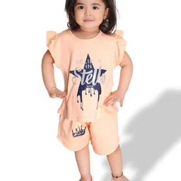 NEW GEN Girls Printed Pure Cotton Top With Shorts-picture-32