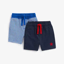 mothercare Infant Boys Pack of 2 Pure Cotton Regular Shorts-picture-27