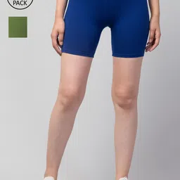 Apraa & Parma Women Pack Of 2 Slim Fit Cotton Cycling Shorts-picture-39