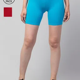 Apraa & Parma Women Sea Green Slim Fit Cycling Sports Shorts-picture-26