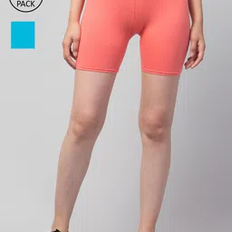 Apraa & Parma Women Set of 2 Slim Fit Cycling Sports Shorts-picture-13