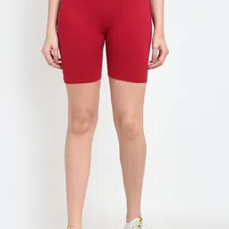 Jinfo Women Maroon Cycling Sports Shorts-picture-33