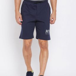 Wear Your Mind Men Navy Blue Mid-Rise Sports Shorts-picture-27