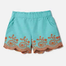 United Colors of Benetton Girls Floral Embroidered Cotton Shorts-picture-22