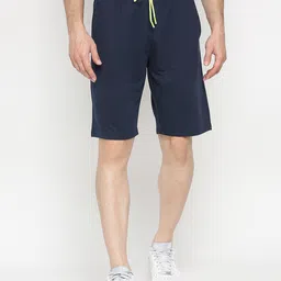 UnderJeans by Spykar Men Navy Blue Solid Lounge Shorts-image-81