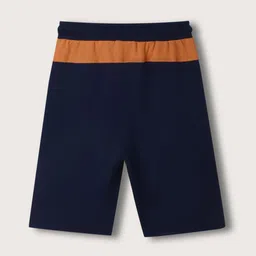 Blue Giraffe Boys Colourblocked Pure Cotton Mid-Rise Shorts image 2
