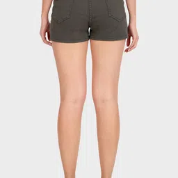 Roadster Women High-Rise Slim Fit Denim Hot Pants Shorts image 3