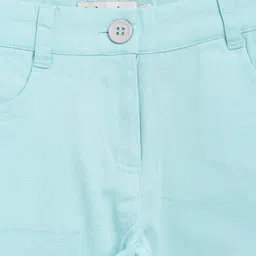 Fabindia Girls Blue Solid Shorts image 3
