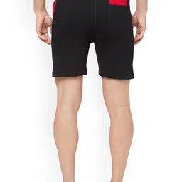 SPORTO Men Black Solid Sports Shorts image 3