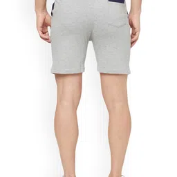 SPORTO Men Grey Melange Training or Gym Cotton Sports Shorts image 5