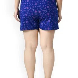 IndiWeaves Women Pack Of 4 Printed High-Rise Pure Cotton Shorts image 3