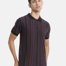 Campus Sutra Men Multicoloured Striped Polo Collar T-shirt-picture-15