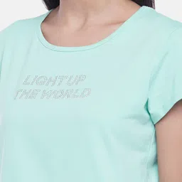 Coolsters by Pantaloons Girls Blue Typography Printed Cotton T-shirt image 4