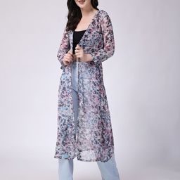 SCORPIUS Women Floral Printed Longline Shrug-picture-11