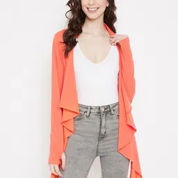 Hypernation Longline Asymmetric Cotton Waterfall Shrug image 1