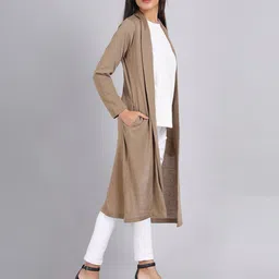KEIKO Women Solid Longline Shrug image 3