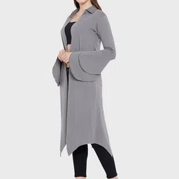 Hypernation Women Grey Longline Shrug image 2